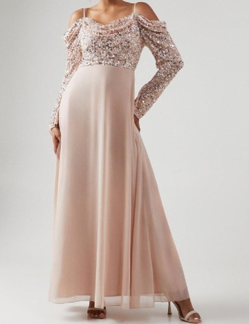 Rochie lunga Coast, crem