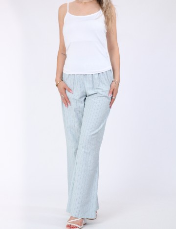 Pantaloni Pieces, albastru