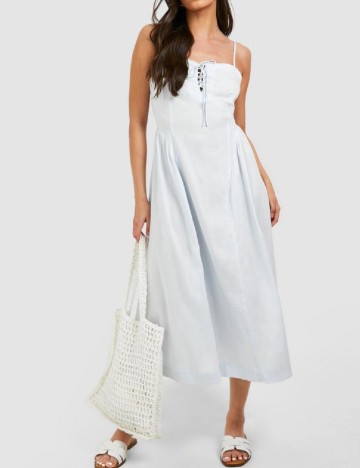Rochie medie Boohoo, bleu