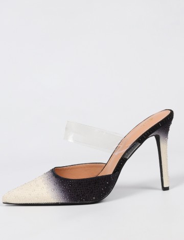 Saboti SHEIN, negru/crem