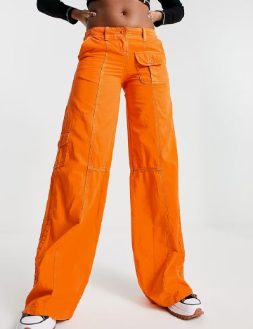 Pantaloni COLLUSION, portocaliu