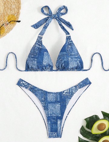 Costum de baie SHEIN, albastru