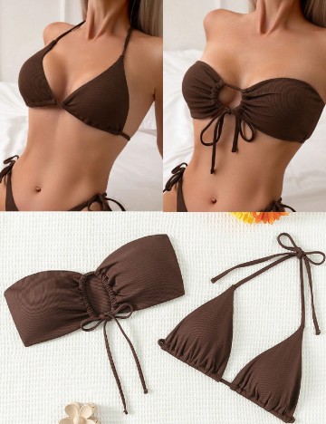 Set sutiene 2 bucati SHEIN, maro