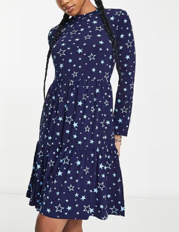 Rochie scurta Pieces, bleumarin