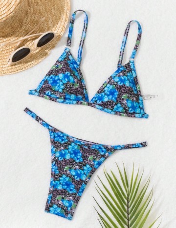 Costum de baie SHEIN, floral print
