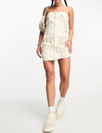 Rochie scurta COLLUSION, crem