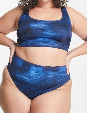 Chilot de  baie ASOS Curve, albastru