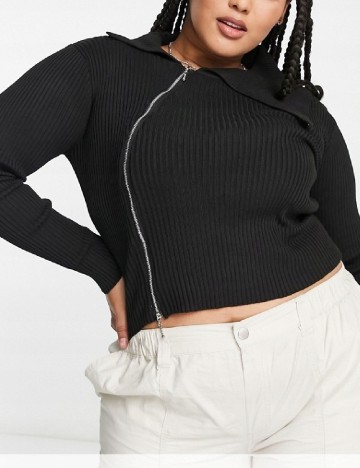 Cardigan DAISY STREET Curve, negru