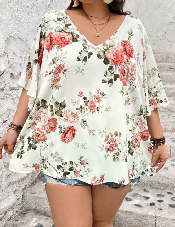 Bluza SHEIN CURVE, floral print