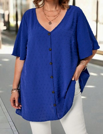 Bluza Emery Rose Curve, albastru