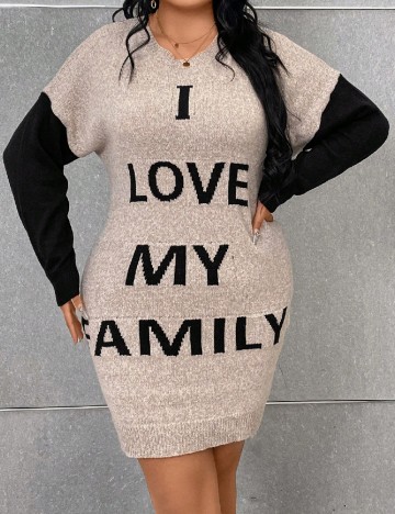 Rochie scurta SHEIN CURVE, crem/negru