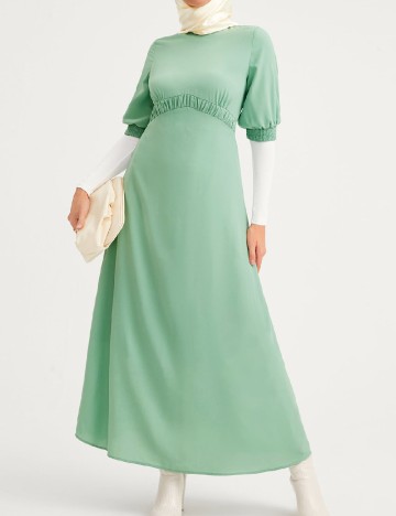 Rochie lunga SHEIN CURVE, verde deschis