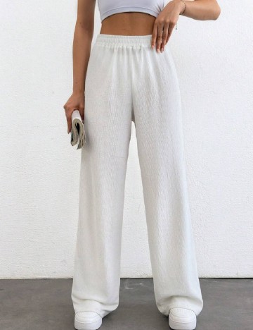 Pantaloni SHEIN, alb