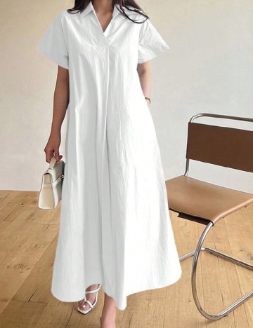 Rochie lunga Dazy, alb