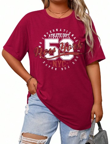 Tricou SHEIN CURVE, rosu