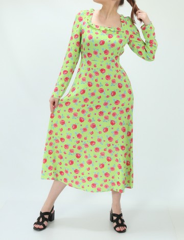 Rochie medie Vila, verde