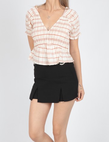 Top Bershka, crem, M