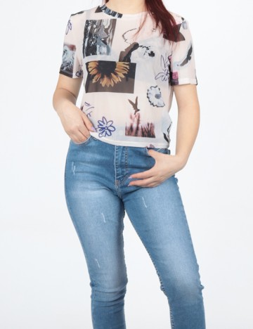 Top Neon&Nylon, ecru