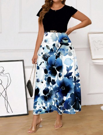 Rochie lunga SHEIN CURVE, floral