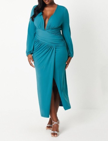 Rochie lunga Coast Plus Size, albastru