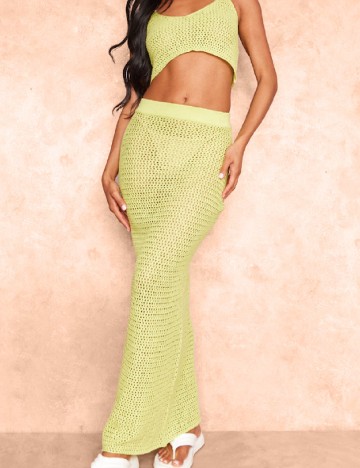 Fusta de plaja PrettyLittleThing, verde