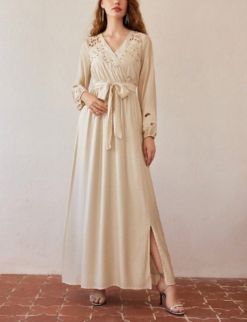 Rochie lunga MOTF, crem