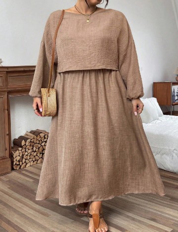 Compleu SHEIN CURVE, maro