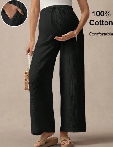 Pantaloni SHEIN Maternity, negru