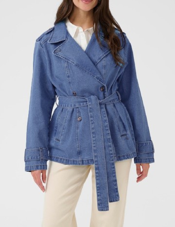 Jacheta Cream, albastru