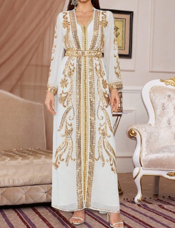 Compleu SHEIN, alb/auriu