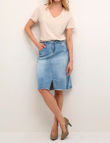 Fusta Cream, albastru