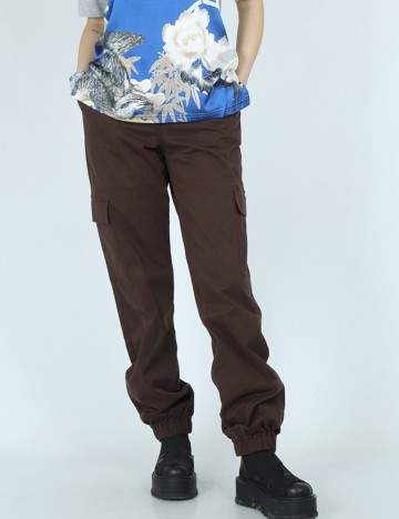 Pantaloni b.young, maro