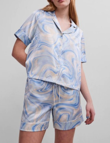 Camasa Pieces, albastru