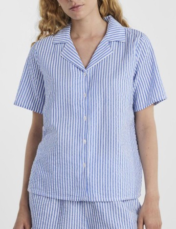 Camasa Pieces, albastru