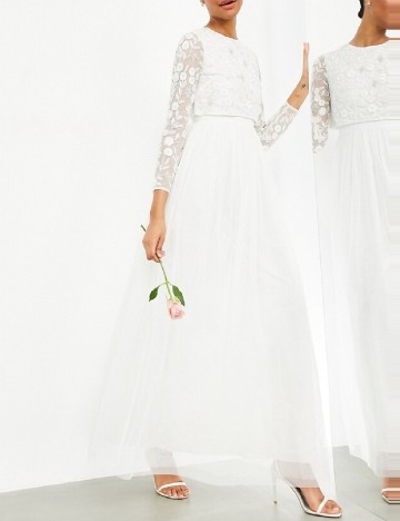 Rochie lunga ASOS, alb