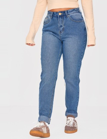 Blugi PrettyLittleThing, albastru