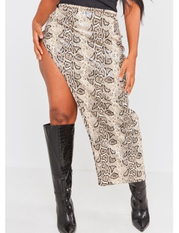 Fusta PrettyLittleThing, crem