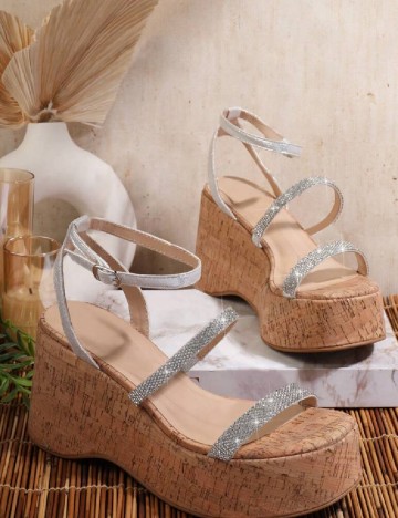Sandale SHEIN, argintiu