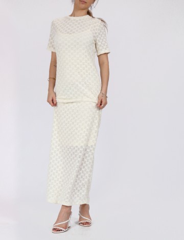 Rochie lunga Vero Moda, crem