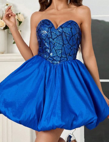 Rochie scurta SHEIN, albastru