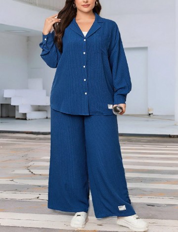 Compleu SHEIN CURVE, albastru