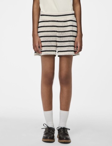 Pantaloni scurti Pieces, crem