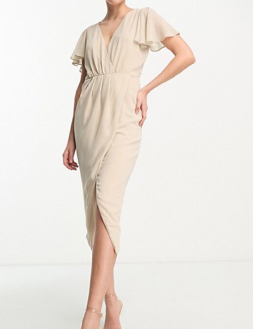 Rochie medie TFNC London, crem