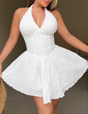 Rochie scurta SHEIN CURVE, alb