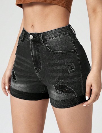 Pantaloni scurti SHEIN, negru