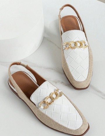 Pantofi SHEIN, alb/crem