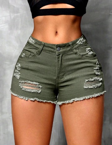 Pantaloni scurti SHEIN, verde