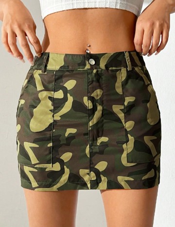 Fusta pantalon SHEIN, army