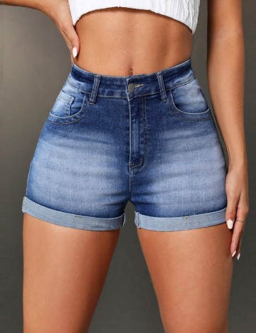 Pantaloni scurti SHEIN, albastru