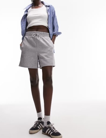 Pantaloni scurti Top Shop, gri